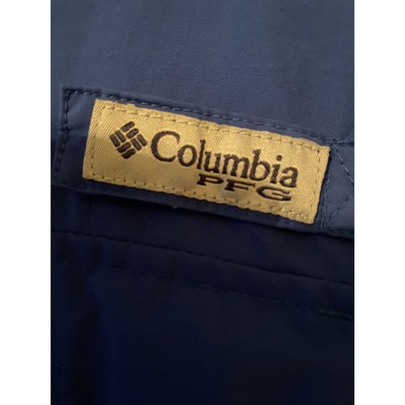 Columbia PFG Shirt 2XL XXL Men's Button Up Vented Fishing Shirt Long Sleeve Blue - Picture 3 of 5